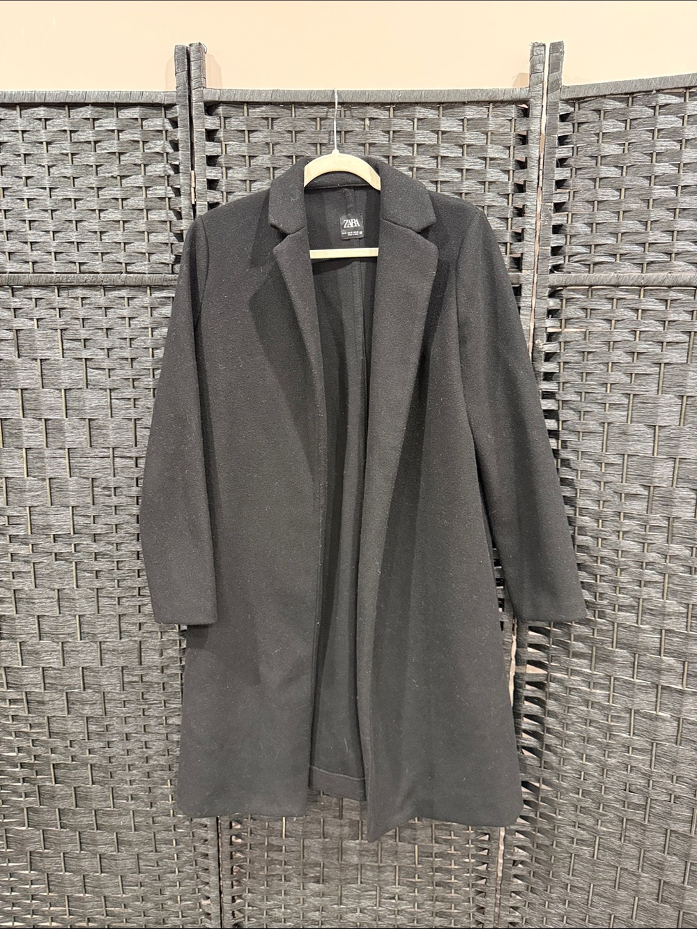 Zara Black Long Women's Trench Coat